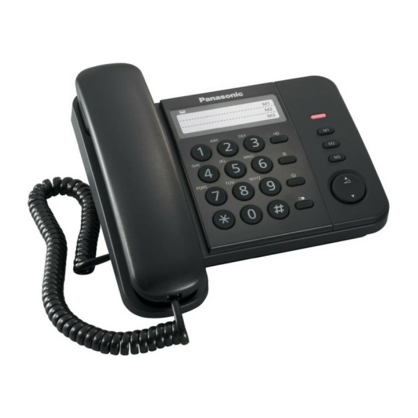 PANASONIC KX-TS520EX2B One Touch Corded Phone, Black