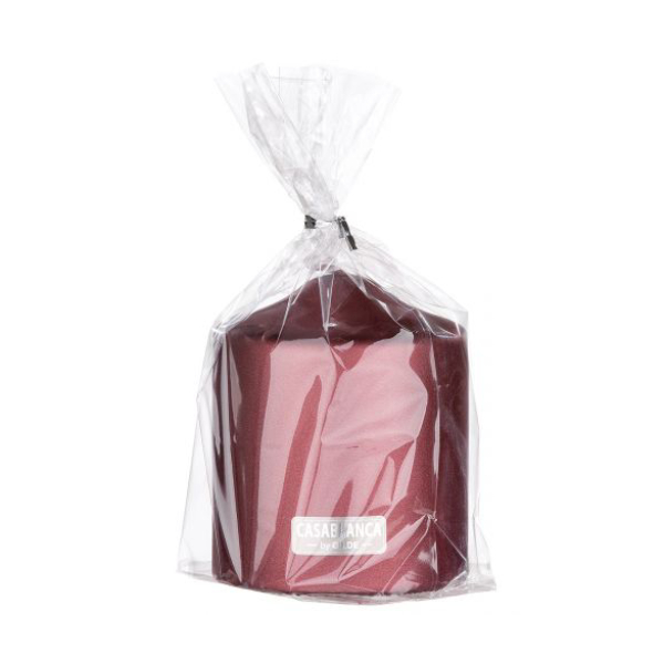 Wax Pillar Candle, Burgundy Metallic | Gilde| Image 2