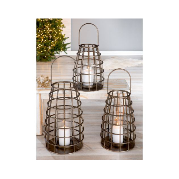 Gateo Stormlight Lanterns Metal Candle Holder, Set of 3