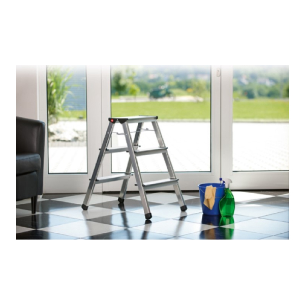 HAILO D60 Aluminum Ladder Double 3+3 steps | Hailo| Image 5