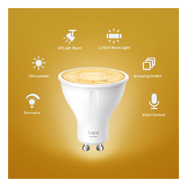 TP-LINK TAPO L610-GU10 Smart Wi-Fi Spotlight, Warm white | Tp-link| Image 3