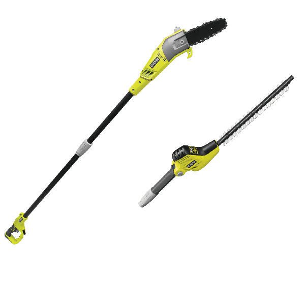 RYOBI RP750450 Electric Pole Saw 750W & Pole Hedge Trimmer 450W 2 in 1