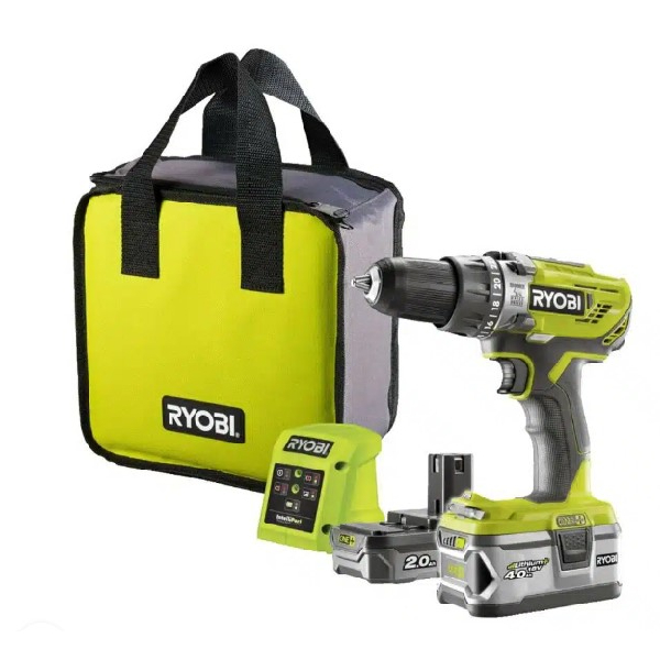 RYOBI R18PD3-242S Cordless Impact Drill Driver Set 18V, 1X2&1X4 Αh