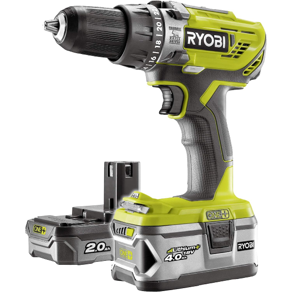 RYOBI R18PD3-242S Cordless Impact Drill Driver Set 18V, 1X2&1X4 Αh | Ryobi| Image 5