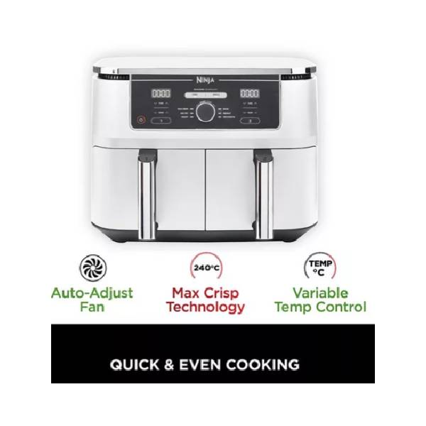 NINJA AF400 Foodi Max Dual Zone Air fryer, White  | Ninja| Image 2