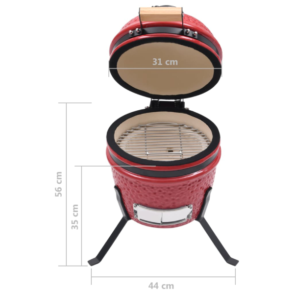 KAMADO IMS-13 RED Charcoal Grill Φ32cm | Kamado| Image 3