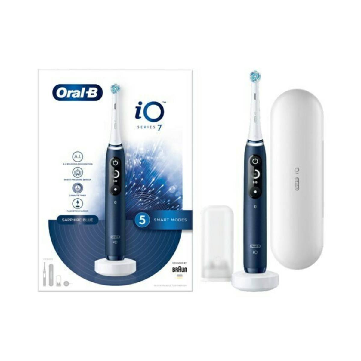 BRAUN Oral-B iO Series 7 Electric Toothbrush, Blue | Braun| Image 2