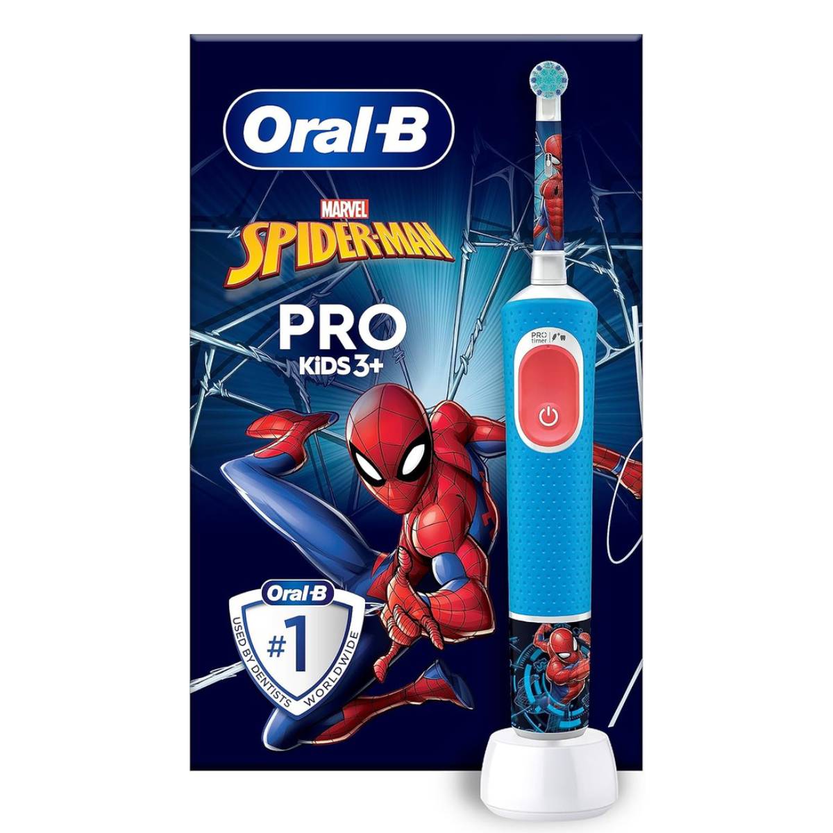 BRAUN Oral B D103 Vitality Electric Toothbrush for Kids, Spiderman 