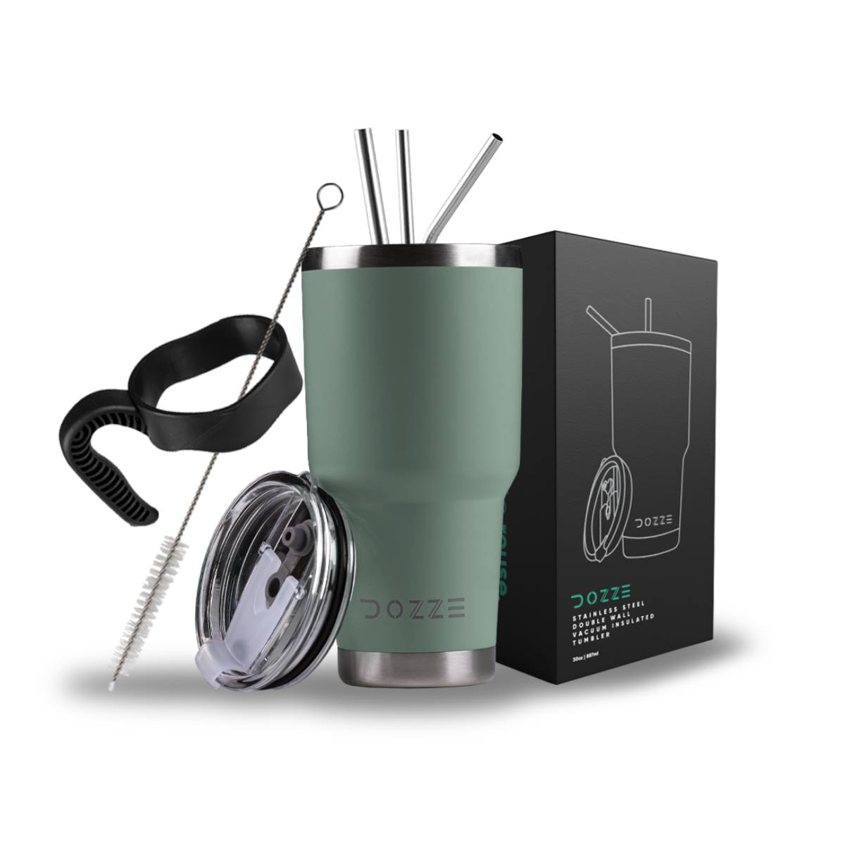 DOZEE Roamer Tumbler Travel Themros 880ml, Sage Green 