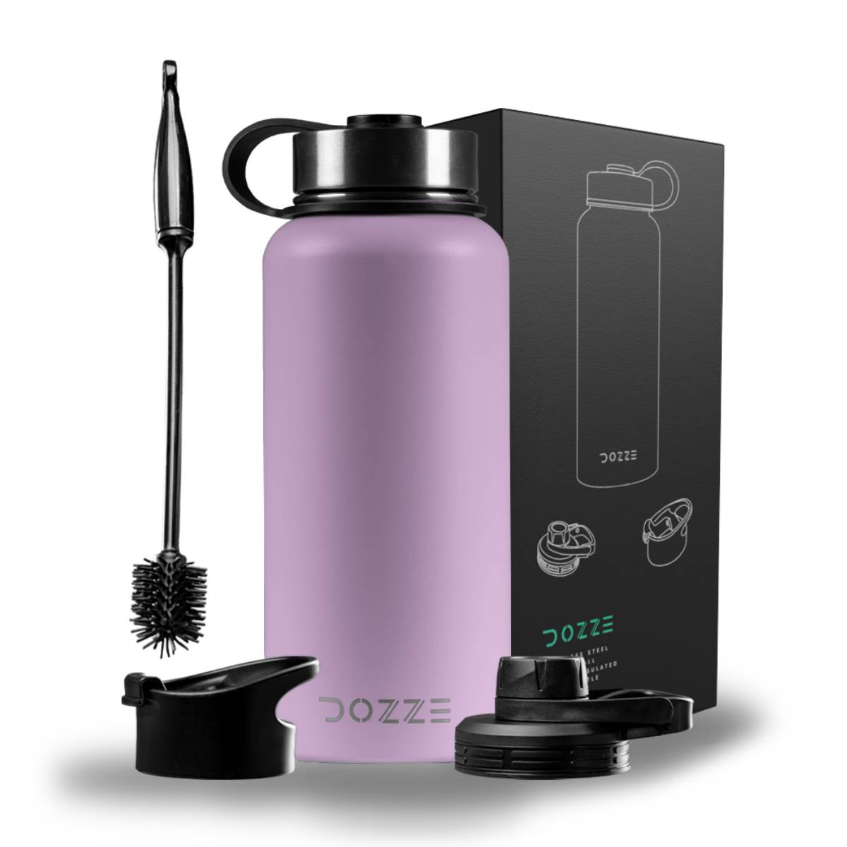 DOZZE Adventurer Μπουκάλι Νερού 945ml, Mauve Μωβ