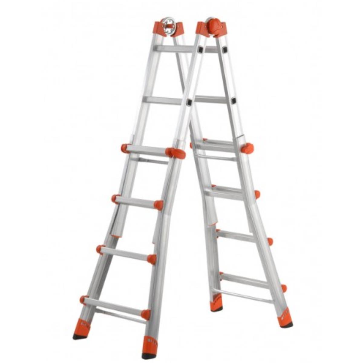 GIERRE GAL020 Telescopic Aluminum Double Ladder 4+4 Steps