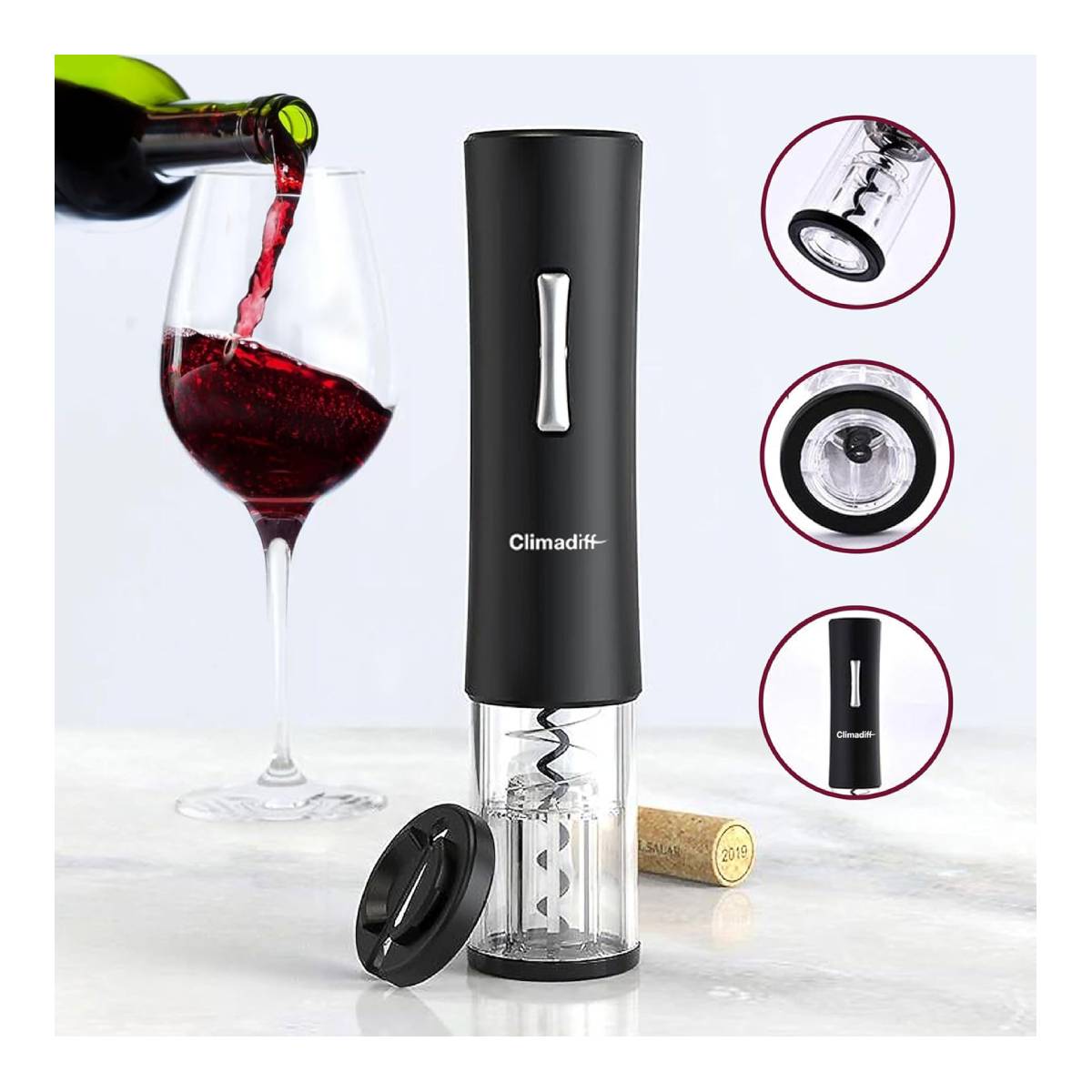 CLIMADIFF TB5020CL Electric Wine Bottle Opener | Climadiff| Image 4