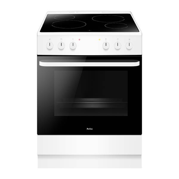 AMICA AC6122PKW Free-Standing Ceramic Cooker, White