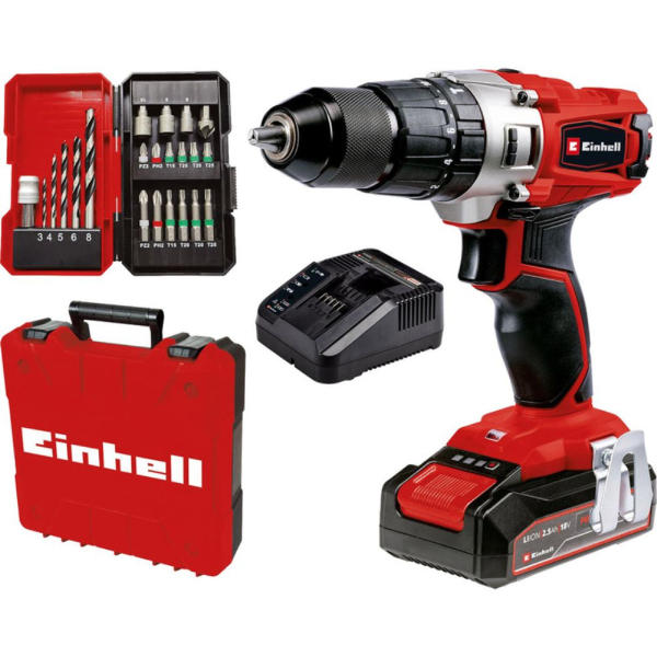 EINHELL TE-CD 18/2 Li-i +22 Cordless Impact Drill Driver 18V, 1X2.5Ah