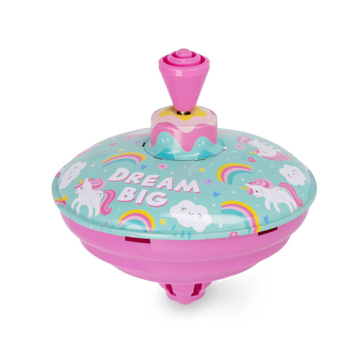 LEGAMI TOP0001 Spin Μe Round Spinning Top, Unicorn