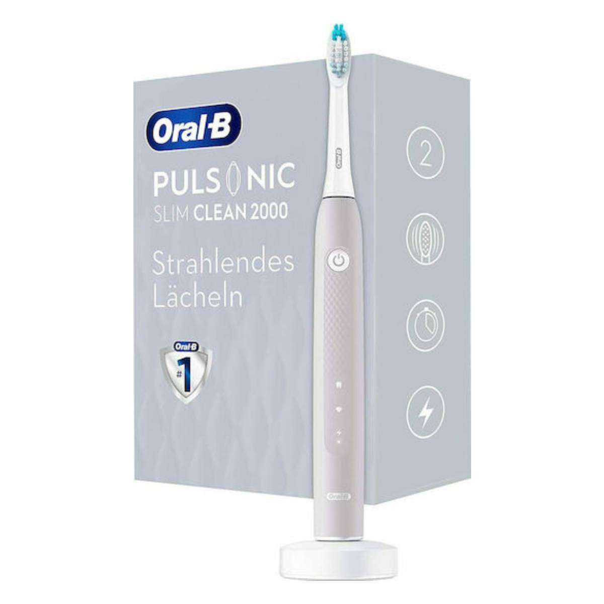 BRAUN Oral b Pulsonic Slim Clean 2000 Electric Toothbrush, Grey 