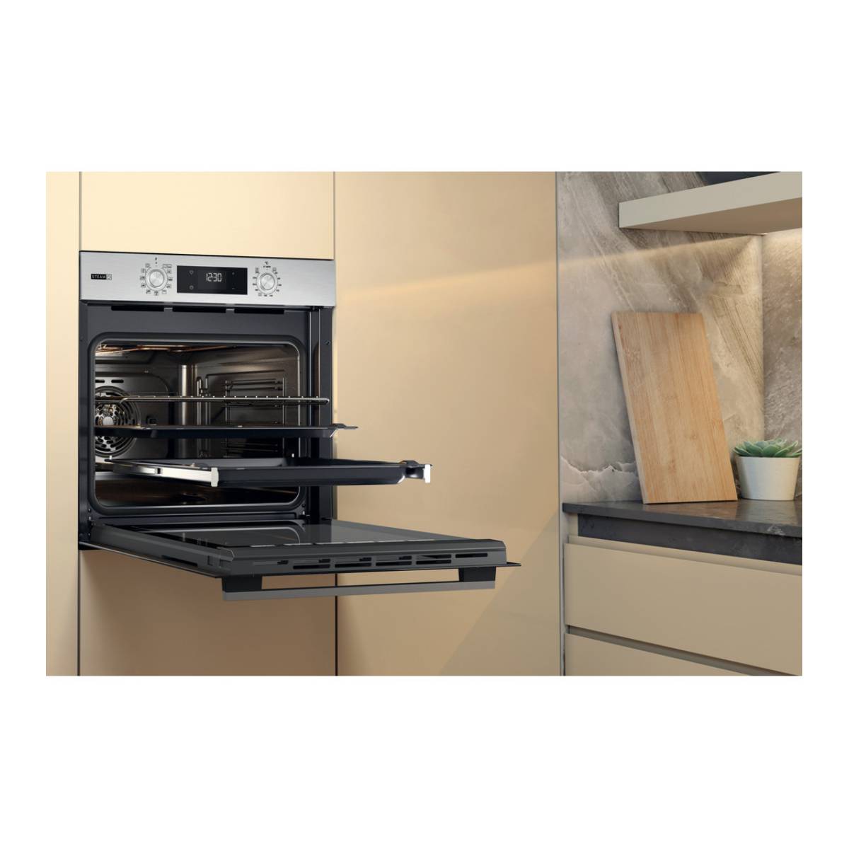 WHIRLPOOL OMSK58HU1SX Built-In Oven, Inox | Whirlpool| Image 3