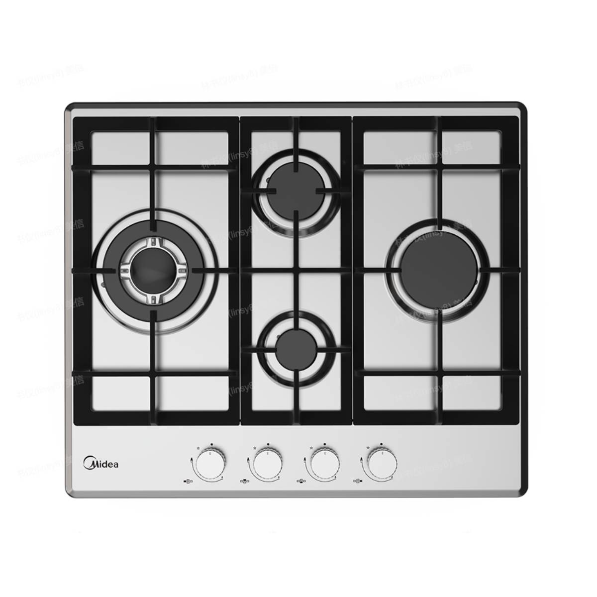 MIDEA MG60SM097AH1B Gas Hob, Inox